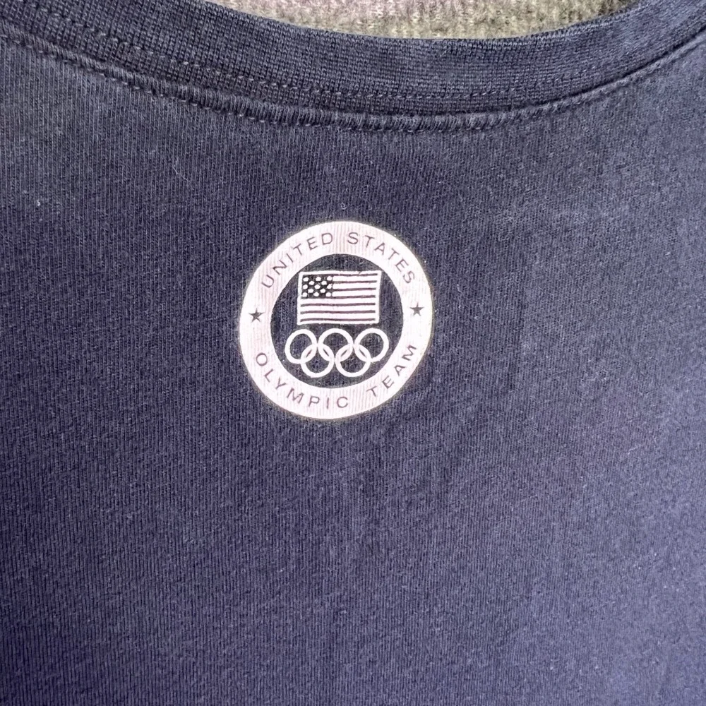 Nike Shirt Men M Navy USA Olympic Eagle Graphic Athletic Cut Casual Short Sleeve